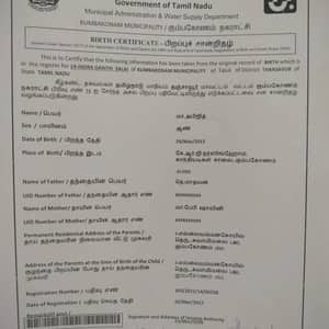 Birth certificate