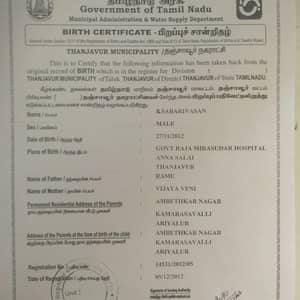 Birth certificate