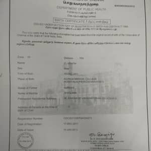 Birth certificate