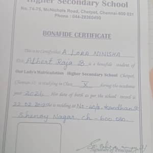 Bonafide certificate