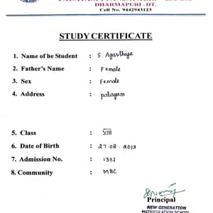 Bonafide certificate