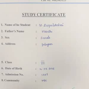 Bonafide certificate