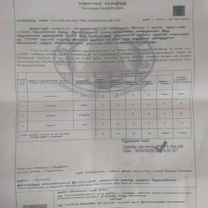 Income certificate