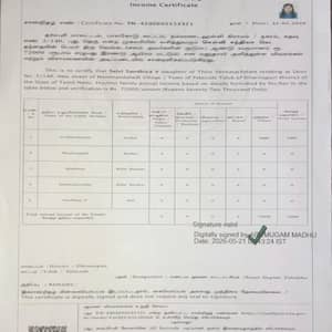 Income certificate