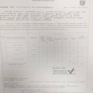 Income certificate